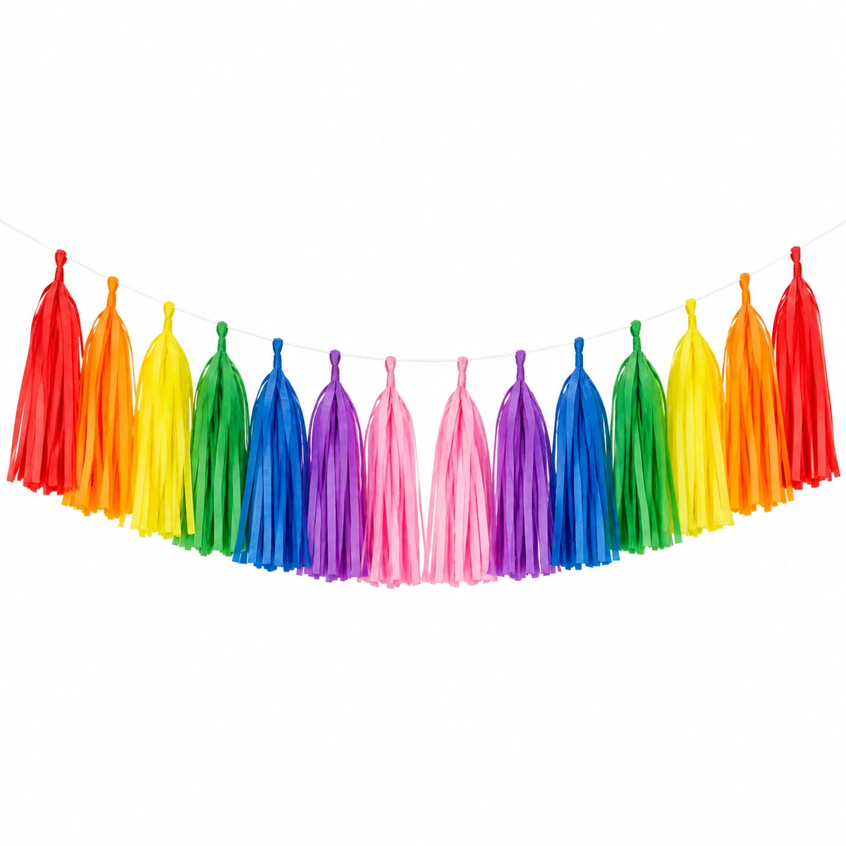 Guirlande à pampilles 300 cm en papier multicolore pour décoration de fête suspendue