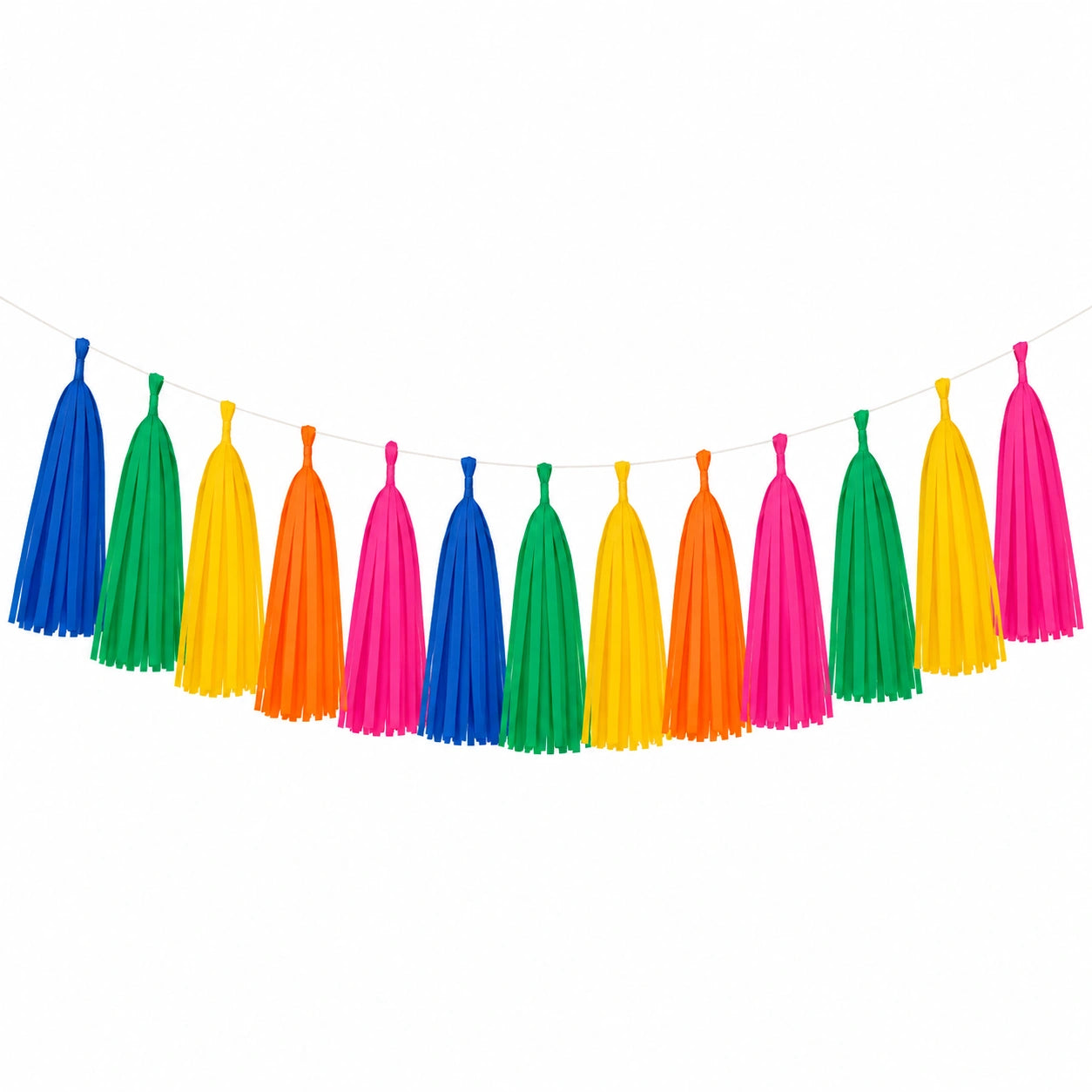 Guirlande à pampilles 300 cm en papier multicolore pour décoration de fête