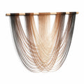 Tenture murale 100 x 100 cm en corde de coton beige marron style bohème